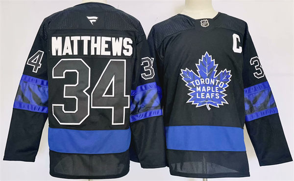 Men's Toronto Maple Leafs x drew house #34 Auston Matthews Fanatics Black Alternate Reversible Next Gen Jersey